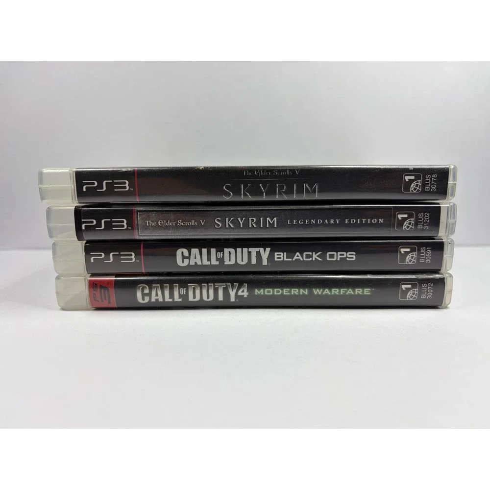 PS3 Game Lot Skyrim Legendary Call of Duty Black Ops Modern Warfare 4 Games